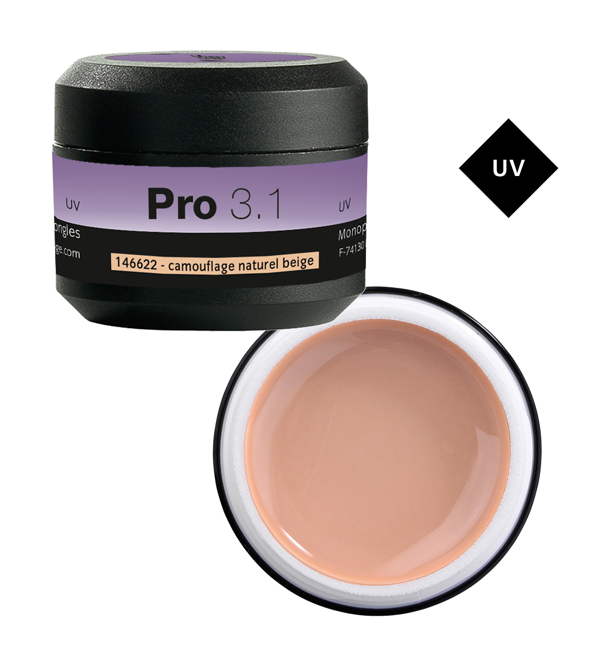Gel UV Monophase Clair 3 En 1 - 15g - Base, Construction, Finition - Marque Alu Line
